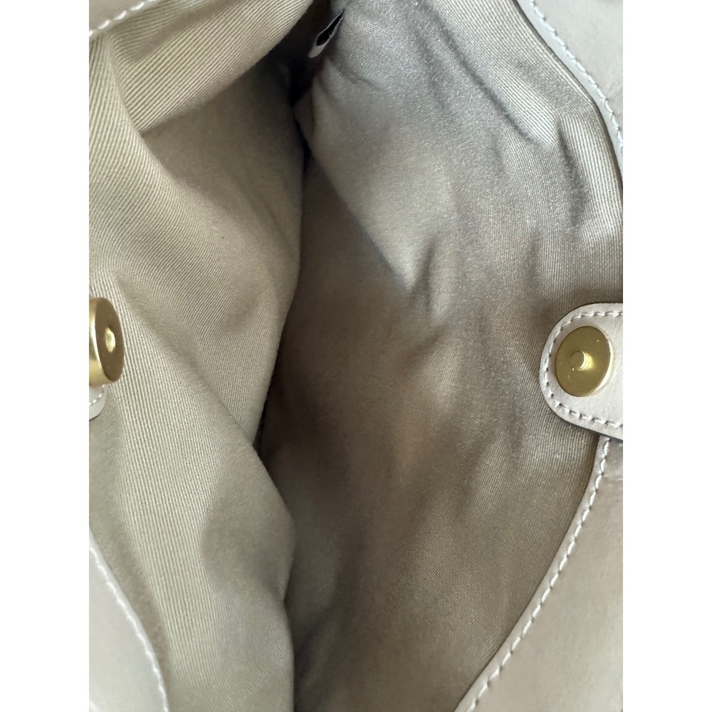 Coach C8152 Signature Canvas Mollie Tote 25 Khaki Chalk‎ Gold Chain Shoulder Bag - Picture 10 of 16